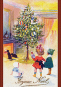 No&euml;l enchant&eacute; autour du sapin de famille